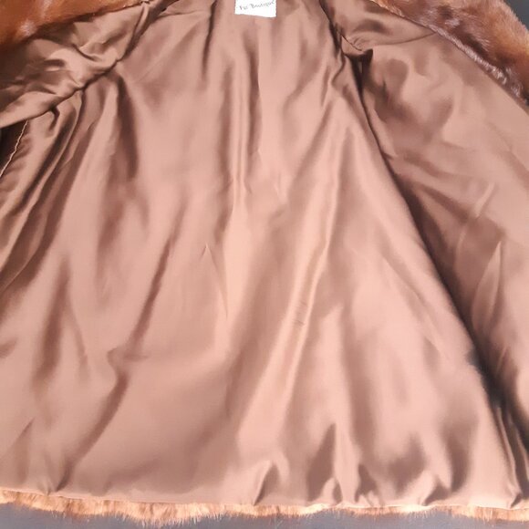1960s Beige Mink Coat Mid Length Custom Women's Coat | The Fur Boutique - Picture 4 of 16
